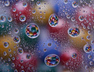 Abstract background with colorful gradient colors. Oil drops in water abstract psychedelic pattern image.