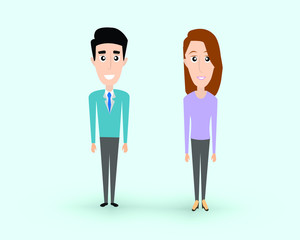 Obraz premium People flat design characters businessman and women.