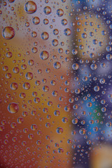 Abstract background with colorful gradient colors. Oil drops in water abstract psychedelic pattern image.