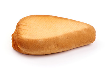 Smoked homemade natural cheese, isolated on white background