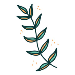 tattoo style icon of laurel