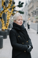 Portrait of senior woman on the street