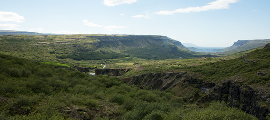 Beautiful scenic wild landscape of Icelandic nature.