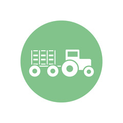 Isolated truck silhouette block style icon vector design
