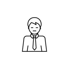 businessman line illustration icon on white background
