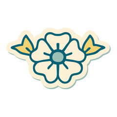 tattoo style sticker of a flower