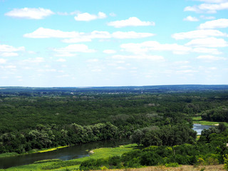 Obraz premium country landscape of nature on a summer day