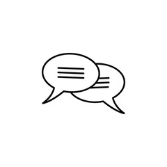 chat line illustration icon on white background
