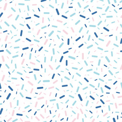 Fototapeta na wymiar Colorful sprinkles seamless repeat vector pattern for wrapping paper,prints,fabrics.