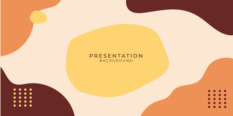 Modern Orange Brown Memphis Background for Presentation Design