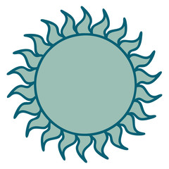 tattoo style icon of a sun