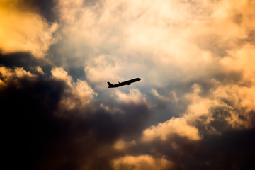 Shodow of Passenger Airplane  Take off