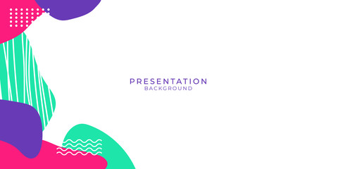 Tosca purple pink  memphis presentation design on white background