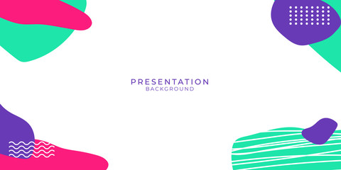 Tosca purple pink  memphis presentation design on white background