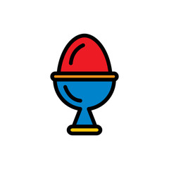easter day eggs icon vector