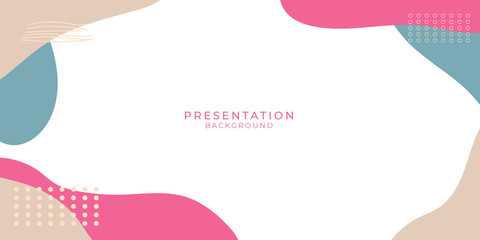 Colorful pink white grey blue brown memphis design background