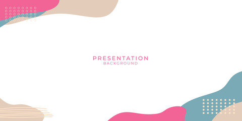 Colorful pink white grey blue brown memphis design background