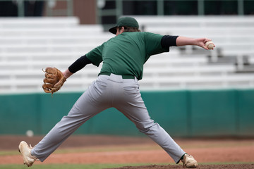 Young Baseball Player competing in a baseball game