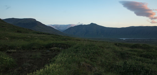 Beautiful scenic wild landscape of Icelandic nature.