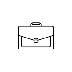 briefcase line illustration icon on white background