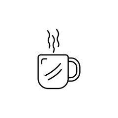 cup line illustration icon on white background