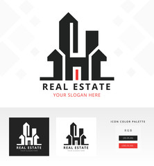 Fototapeta premium Logo design for real estate - Vector Illustration