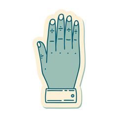 tattoo style sticker of a hand