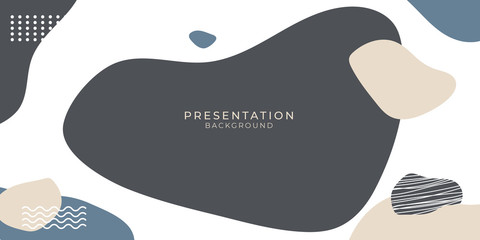 Vintage abstract covers set, minimal memphis presentation design. Colorful geometric memphis background, vector illustration for presentation slide design.