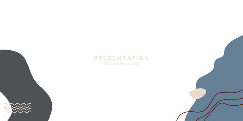 Vintage abstract covers set, minimal memphis presentation design. Colorful geometric memphis background, vector illustration for presentation slide design.