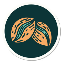 tattoo style sticker of coffee beans