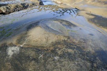 Low tide on La Jolla beach