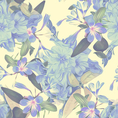Tropical Seamless Pattern. Watercolor Background.