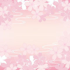 Fototapeta na wymiar background illustration of cherry blossoms