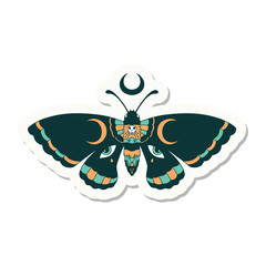 tattoo style sticker of a moth