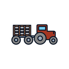 Isolated truck line fill style icon vector design