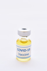 Vial of COVID-19 vaccine for injection, protective from novel coronavirus 2019 found in Wuhan, China