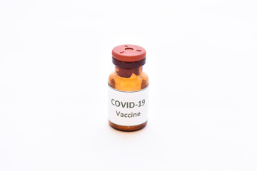 Vial of COVID-19 vaccine for injection, protective from novel coronavirus 2019 found in Wuhan, China