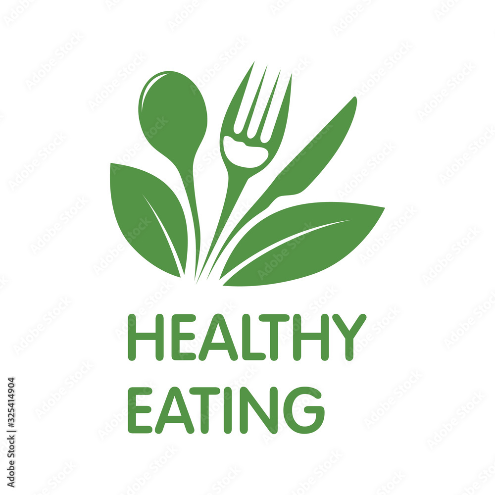 Poster vector logo fresh vegetables for a healthy diet