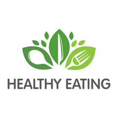 vector logo fresh vegetables for a healthy diet