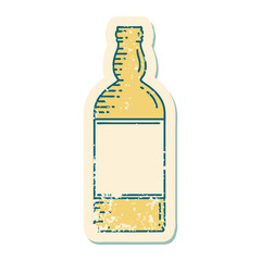 distressed sticker tattoo style icon of a bottle