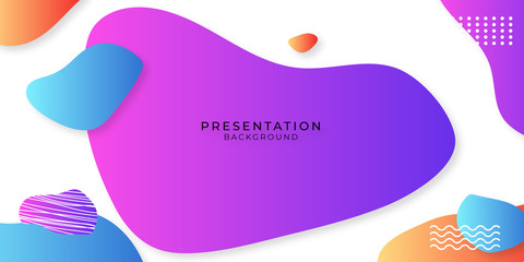 Modern liquid abstract element shape memphis style design fluid vector colorful illustration. Banner simple shape template for presentation, flyer, brochure isolated on white background. Memphi 
