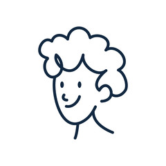 Obraz premium Isolated man cartoon doodle line style icon vector design