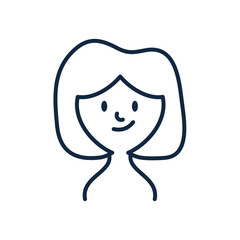 Isolated woman cartoon doodle line style icon vector design