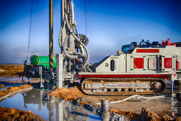 Drilling rig. Drilling deep wells. Coring. Industry. Mineral exploration.
