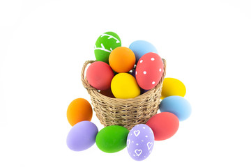 Plakat Colorful Easter eggs background.