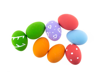 Colorful Easter eggs background.
