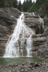 Fototapeta premium Wasserfall Jachenau Walchsensee Alpen Bayern