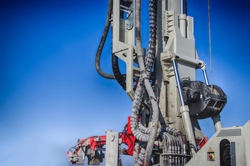 Drilling rig. Drilling deep wells. Coring. Industry. Mineral exploration.