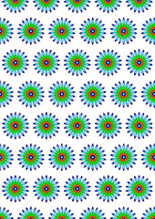 Vintage colorful pattern on a white background