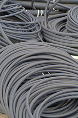 black plastic pipes for water supply